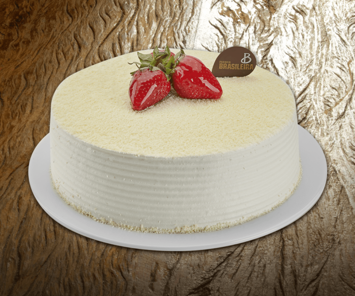 Bolo de Leite com Morango